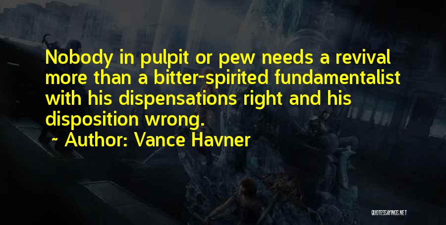 Pew Quotes By Vance Havner