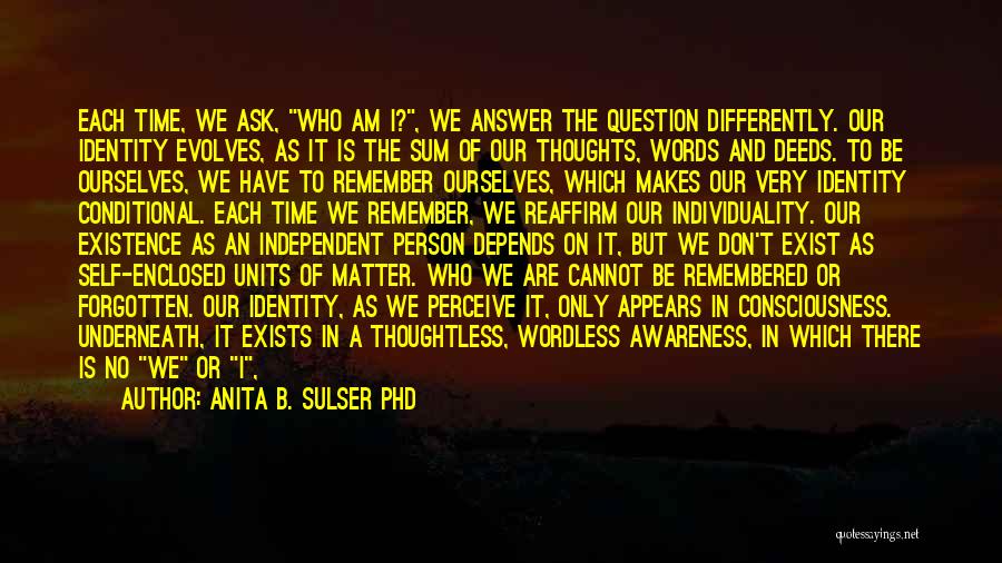 Phd Quotes By Anita B. Sulser PhD