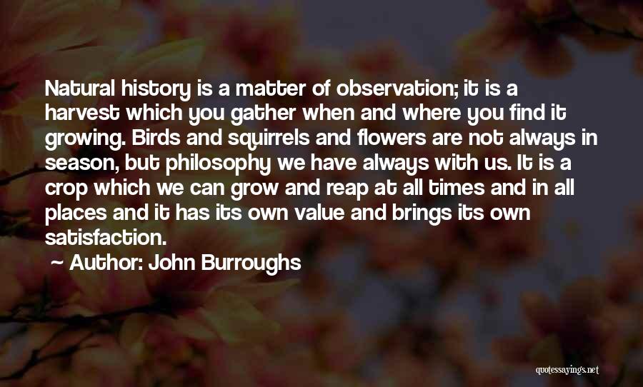 Philosophy And History Quotes By John Burroughs