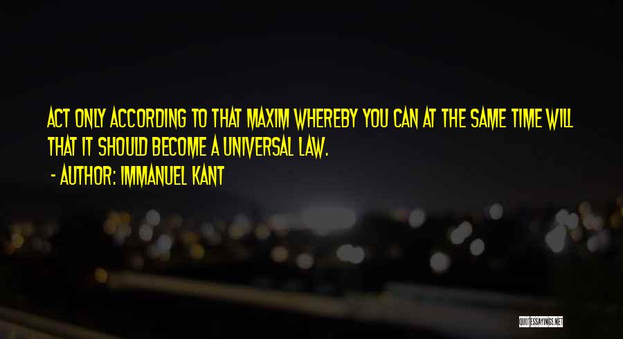 Philosophy Law Quotes By Immanuel Kant