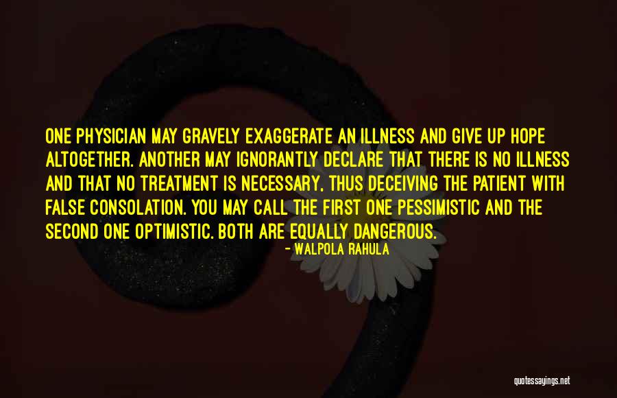 Philosophy Of Pessimism Quotes By Walpola Rahula