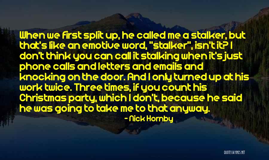 Phone Love Quotes By Nick Hornby