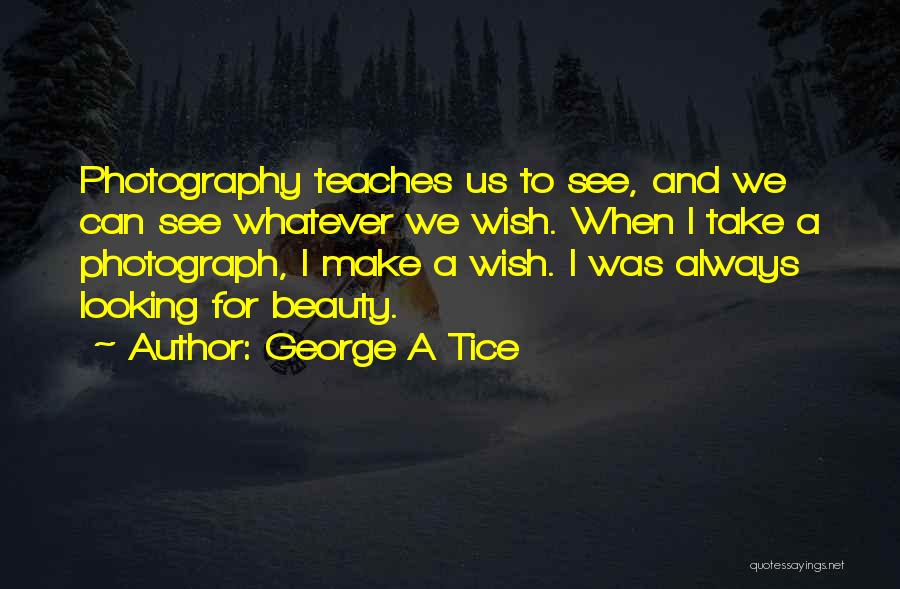 Photography And Beauty Quotes By George A Tice