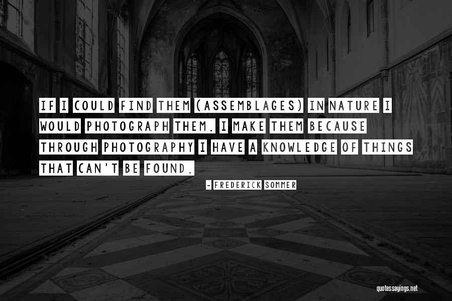 Photography Nature Quotes By Frederick Sommer