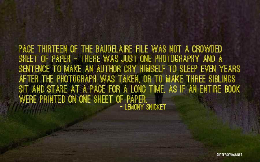 Photography Page Quotes By Lemony Snicket