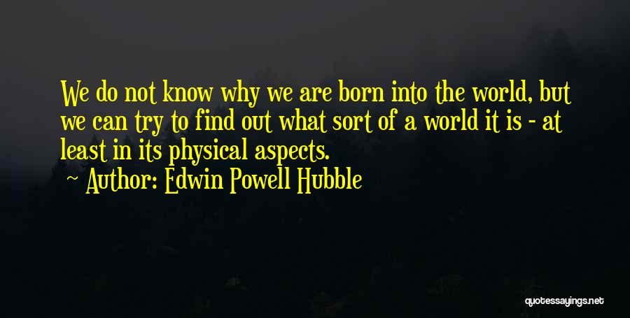 Physical Aspect Quotes By Edwin Powell Hubble