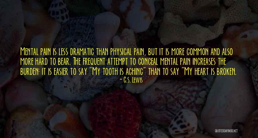 Physical Pain And Depression Quotes By C.S. Lewis