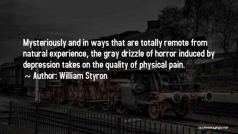 Physical Pain And Depression Quotes By William Styron