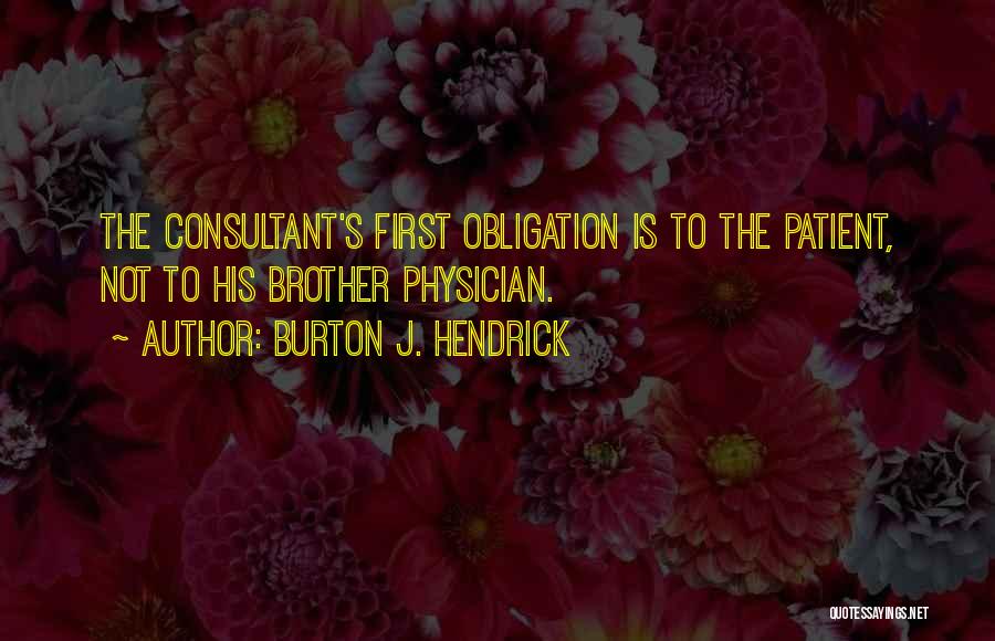 Physician Patient Quotes By Burton J. Hendrick