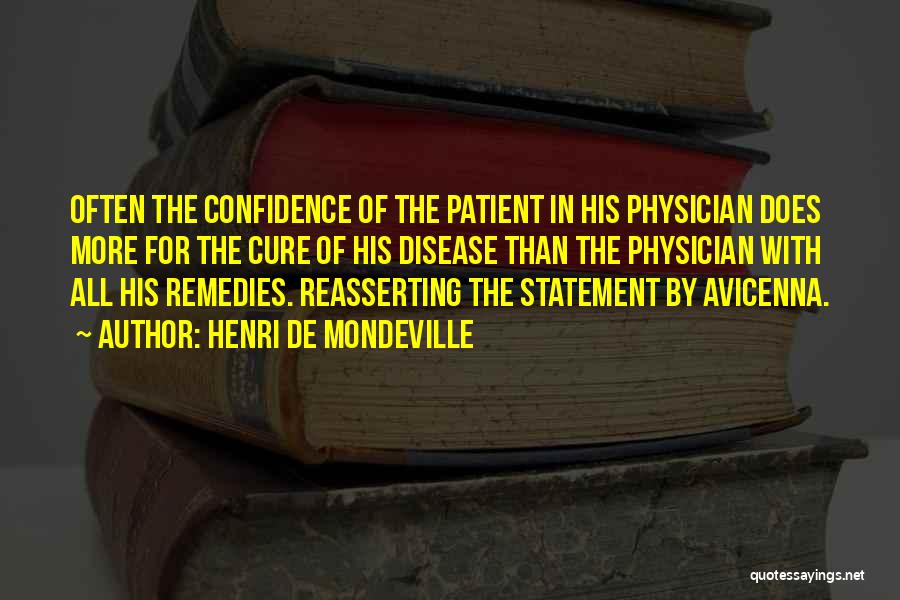 Physician Patient Quotes By Henri De Mondeville