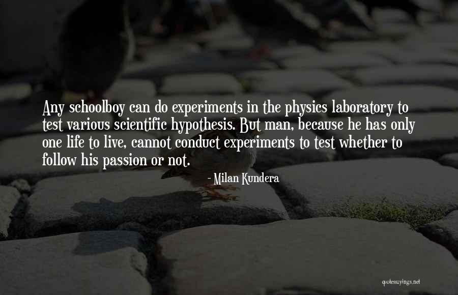 Physics Experiment Quotes By Milan Kundera