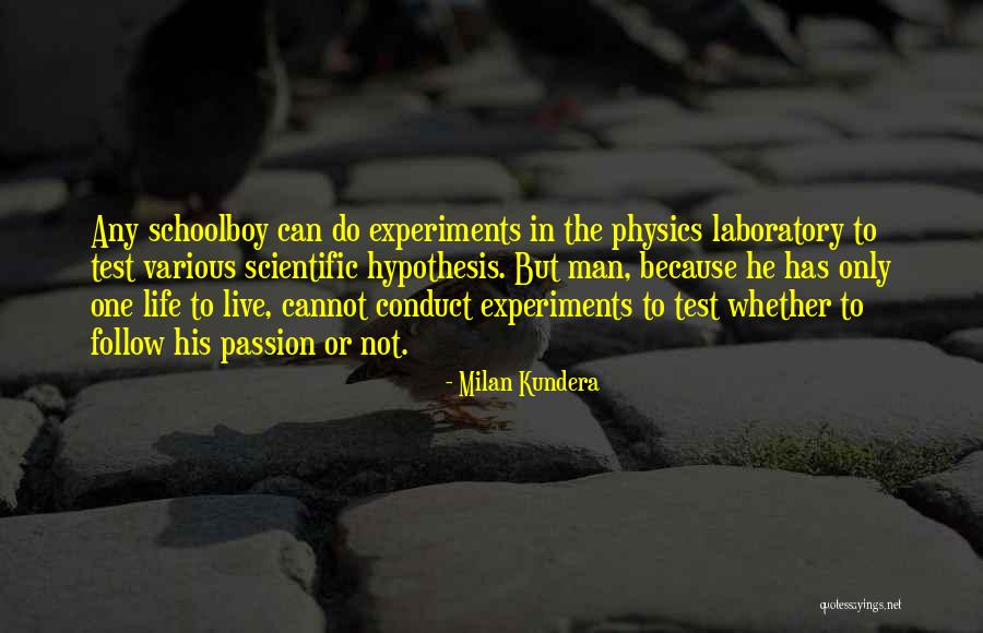 Physics Experiments Quotes By Milan Kundera