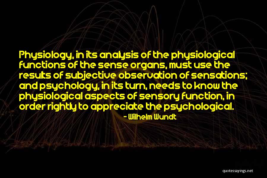 Physiological And Psychological Needs Quotes By Wilhelm Wundt Physiological And Psychological Needs Quotes By Wilhelm Wundt
