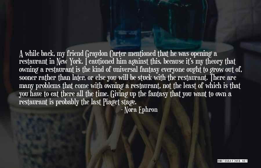 Piaget's Theory Quotes By Nora Ephron Piaget's Theory Quotes By Nora Ephron