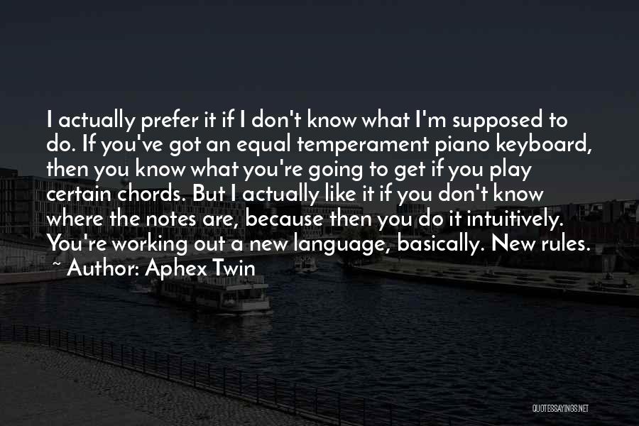 Piano Keyboard Quotes By Aphex Twin