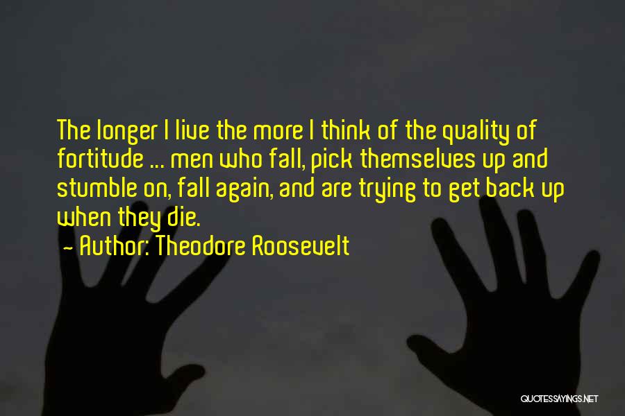 Pick Yourself Back Up Again Quotes By Theodore Roosevelt