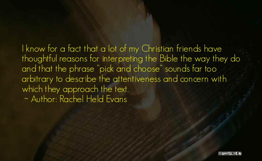 Picking And Choosing Quotes By Rachel Held Evans