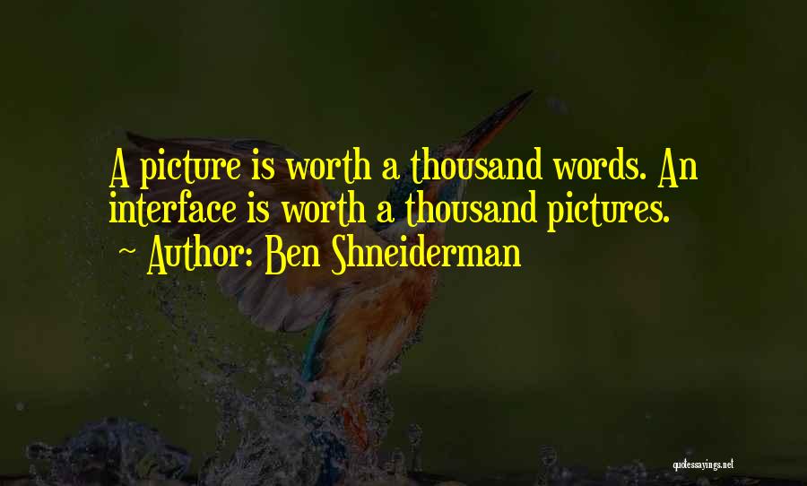 Pictures Worth A Thousand Words Quotes By Ben Shneiderman