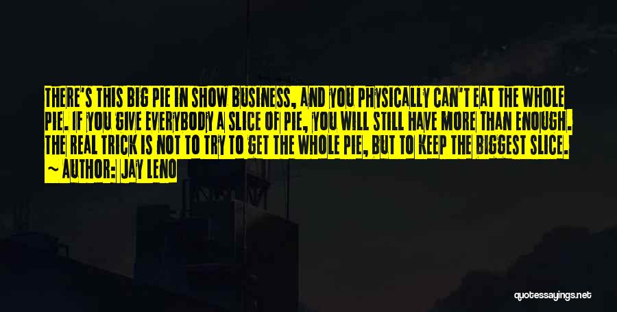 Pie Slice Quotes By Jay Leno