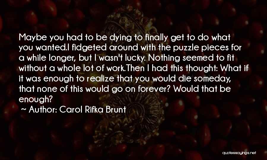 Pieces Of A Puzzle Quotes By Carol Rifka Brunt
