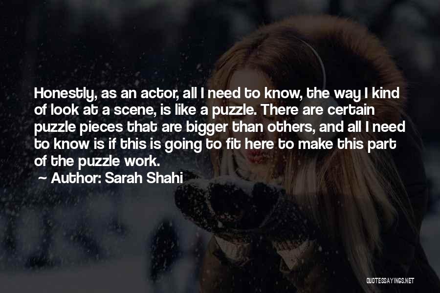 Pieces Of A Puzzle Quotes By Sarah Shahi