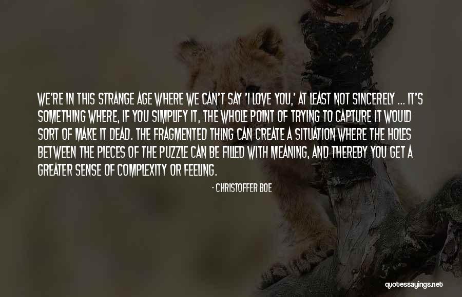 Pieces Of The Puzzle Quotes By Christoffer Boe Pieces Of The Puzzle Quotes By Christoffer Boe