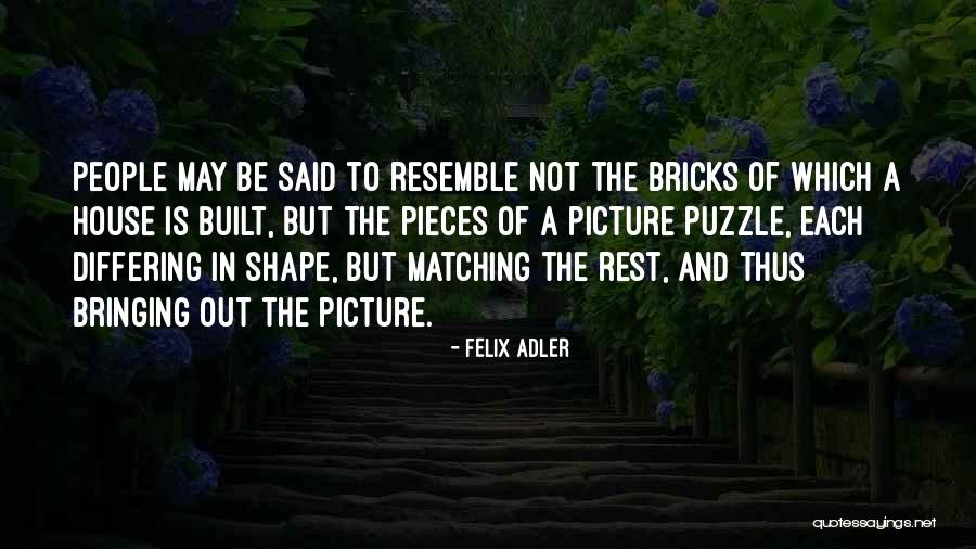 Pieces Of The Puzzle Quotes By Felix Adler Pieces Of The Puzzle Quotes By Felix Adler