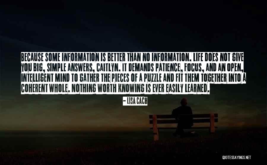 Pieces Of The Puzzle Quotes By Lisa Cach Pieces Of The Puzzle Quotes By Lisa Cach