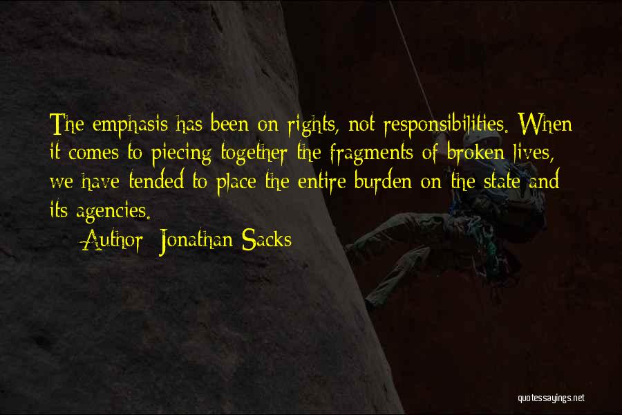 Piecing Together Quotes By Jonathan Sacks