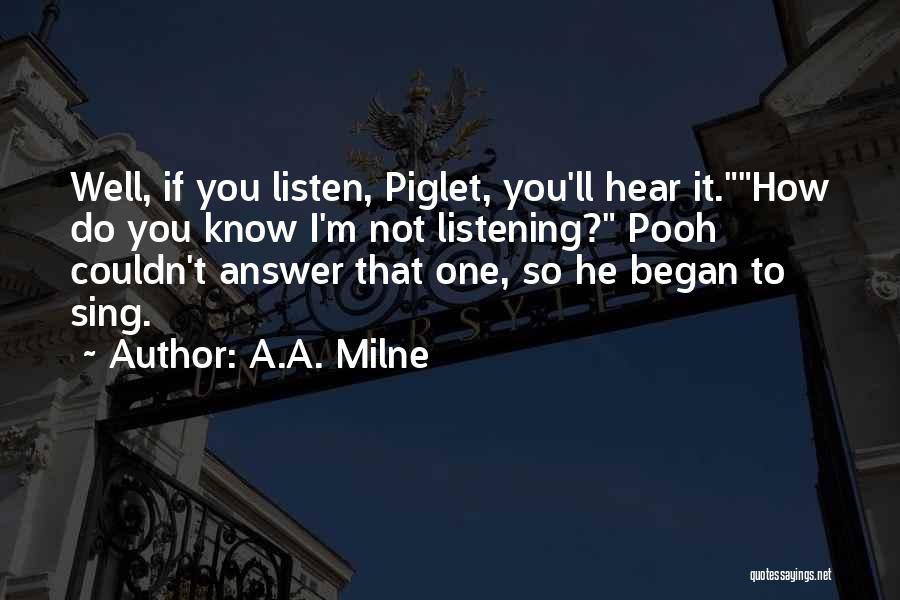 Piglet And Pooh Quotes By A.A. Milne