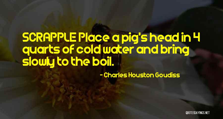 Pig's Head Quotes By Charles Houston Goudiss