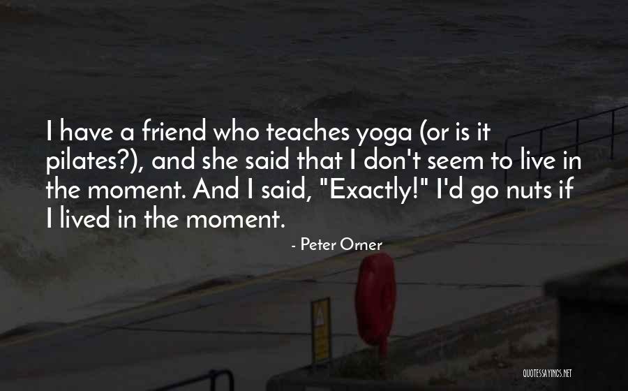 Pilates Quotes By Peter Orner