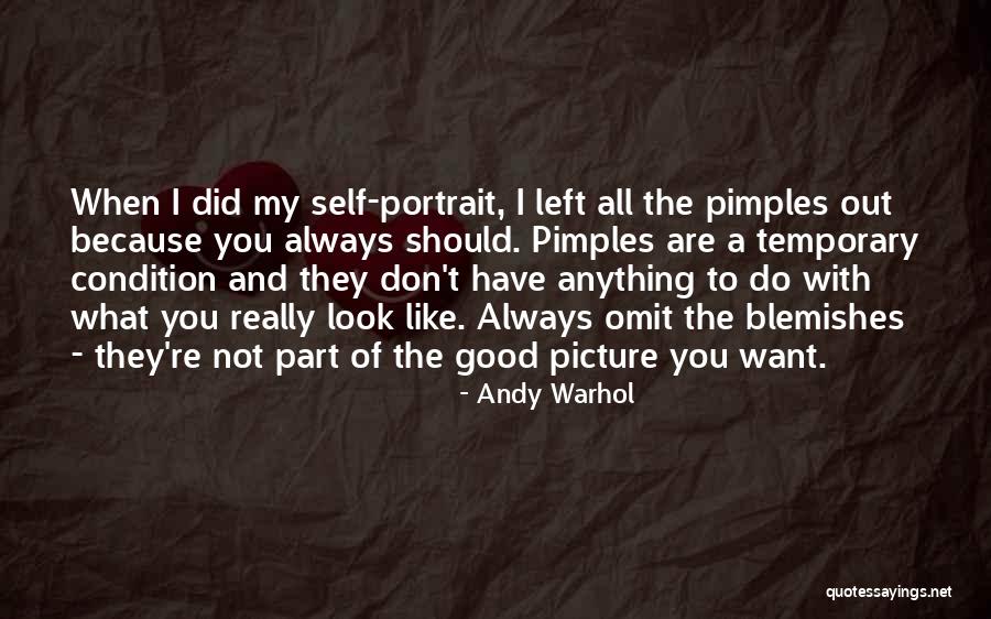 Pimples Quotes By Andy Warhol