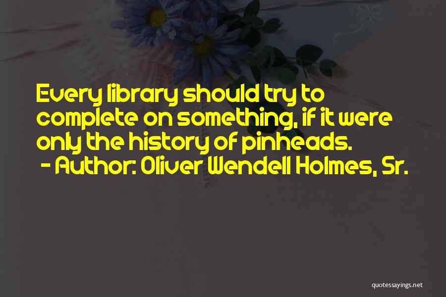 Pinheads Best Quotes By Oliver Wendell Holmes, Sr.