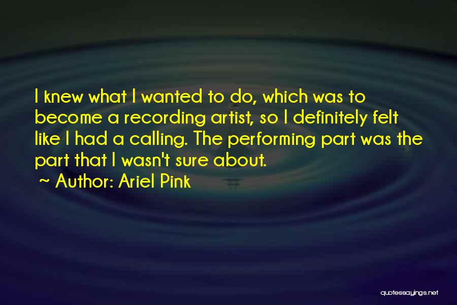 Pink Who Knew Quotes By Ariel Pink