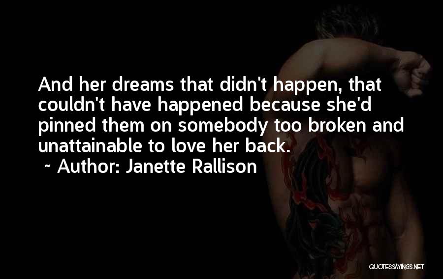Pinned Love Quotes By Janette Rallison
