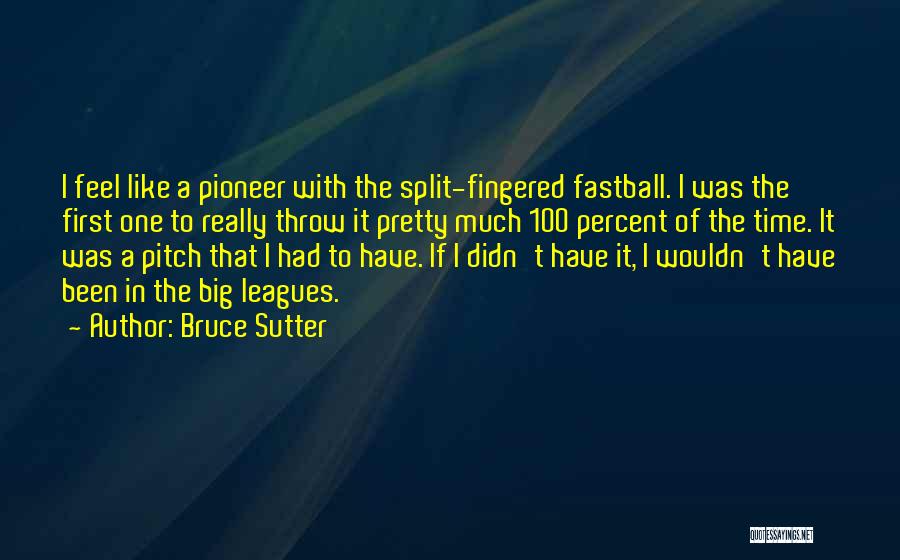 Pioneer Quotes By Bruce Sutter