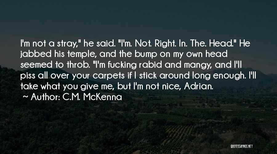 Piss Head Quotes By C.M. McKenna Piss Head Quotes By C.M. McKenna