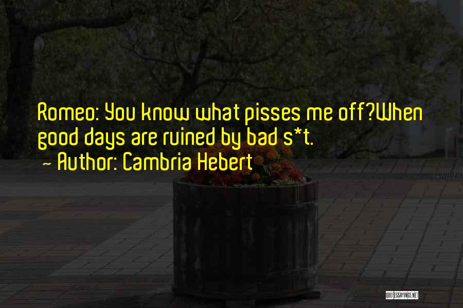 Pisses Me Off Quotes By Cambria Hebert