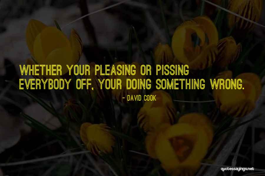 Pissing Yourself Quotes By David Cook