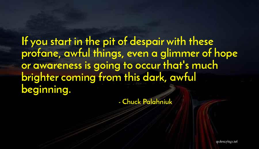 Pit Of Despair Quotes By Chuck Palahniuk