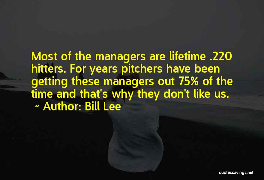 Pitchers Quotes By Bill Lee