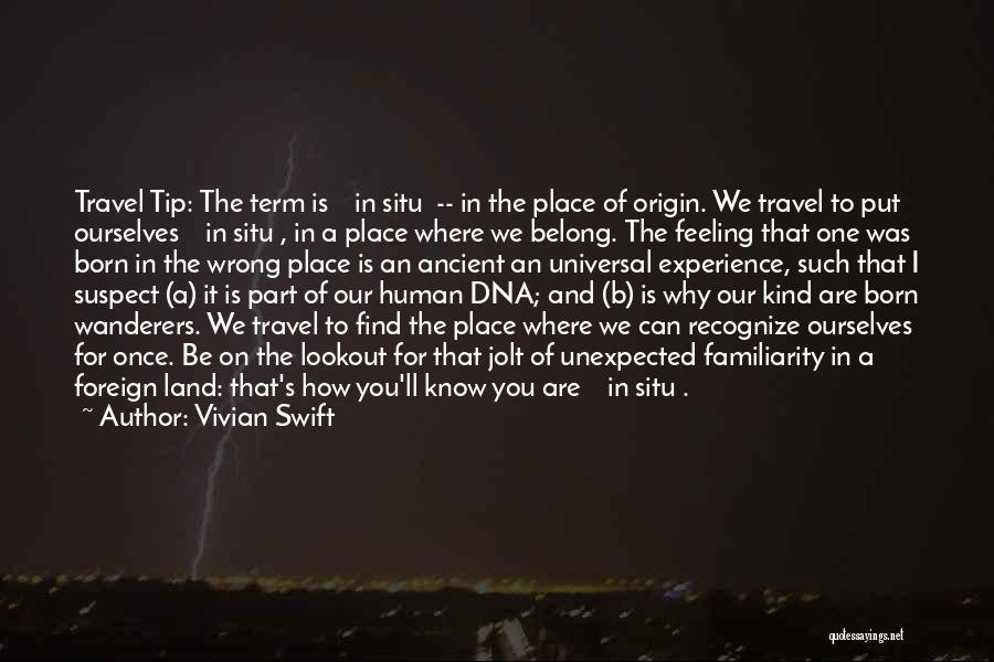 Place Of Origin Quotes By Vivian Swift