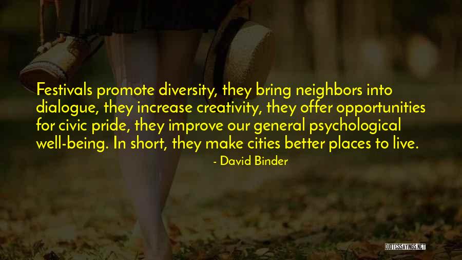 Places To Live Quotes By David Binder