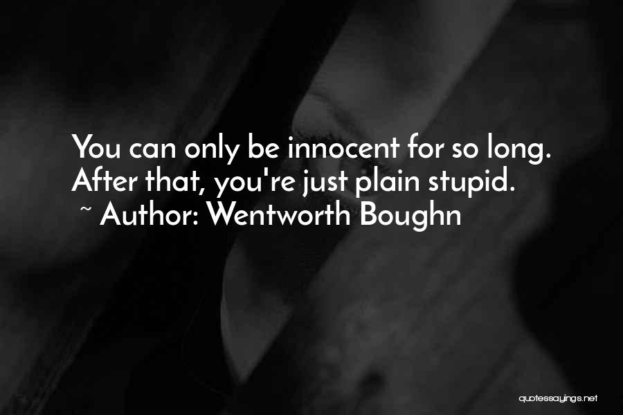 Plain Stupid Quotes By Wentworth Boughn
