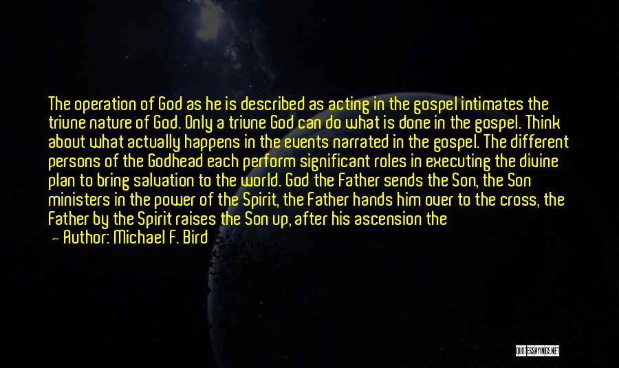 Plan Of Salvation Quotes By Michael F. Bird