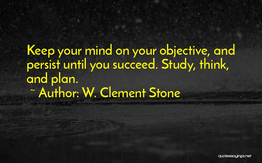 Plan To Succeed Quotes By W. Clement Stone