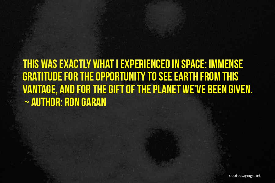 Planet Earth Quotes By Ron Garan