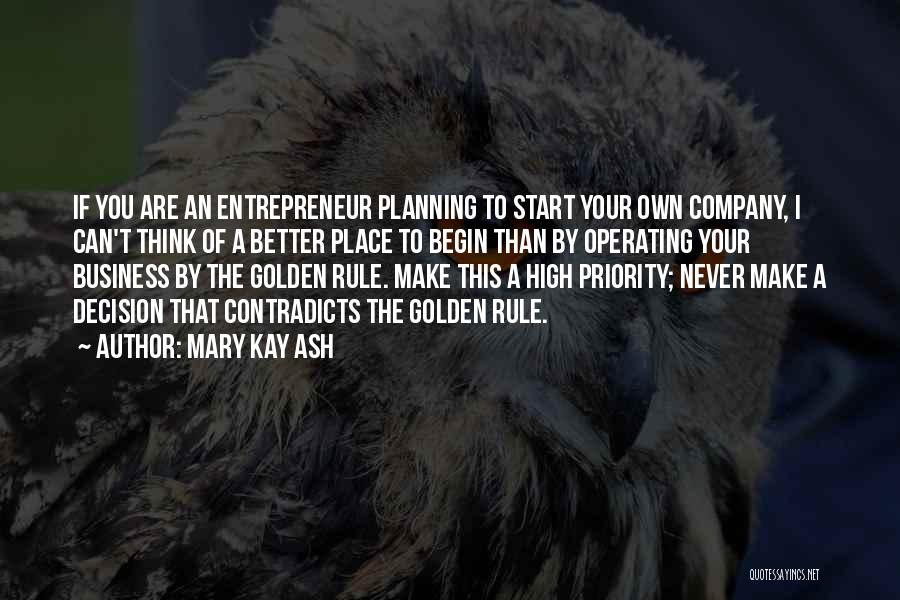 Planning A Business Quotes By Mary Kay Ash