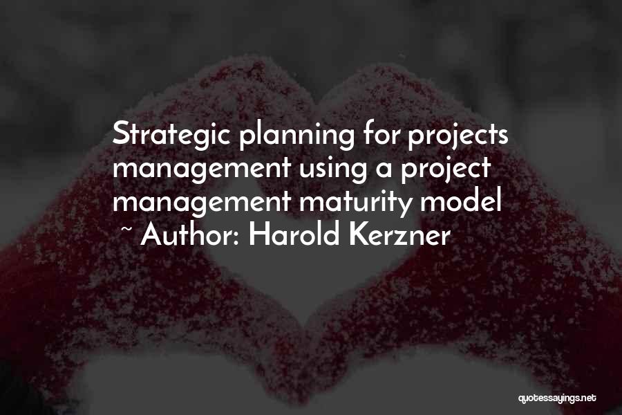 Planning A Project Quotes By Harold Kerzner